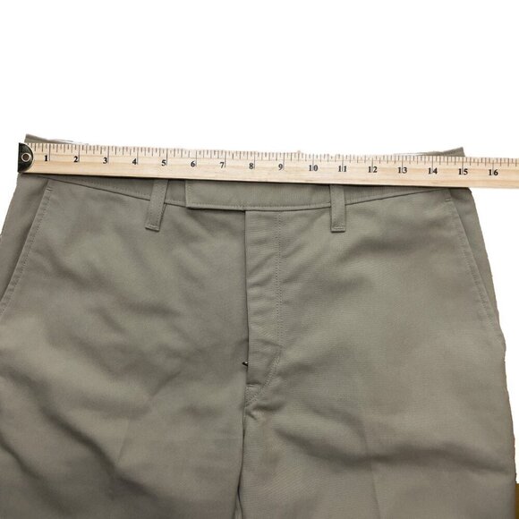 UNIQLO High-Waist Trousers Dress Greenish Pants Belt Loops Size 6 - Picture 8 of 10
